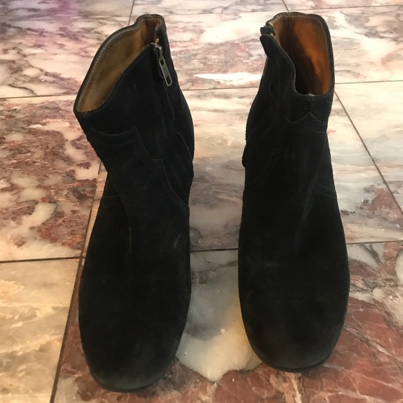 Isabel Marant Black Dicker Suede Ankle Boots 6 - Picture 5 of 6